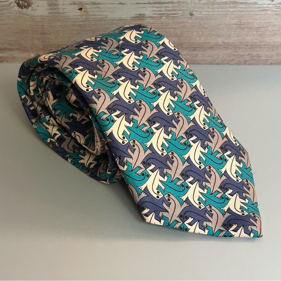 The Boxelder Company Patterned Silk 59” Men’s Tie - Picture 1 of 3